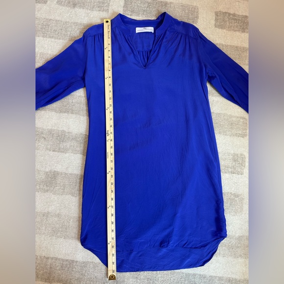 Amanda Uprichard Royal Blue 3/4 Sleeve Silk Dress (Size P = XS) - Picture 5 of 8